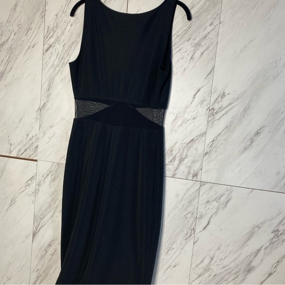 3/$60 Jazz II Vintage Black Formal Sheer Mesh Cut Out Dress SZ 8 - Picture 5 of 5